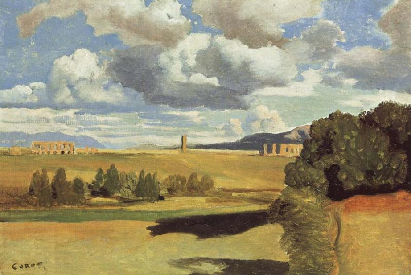 Jean Baptiste Camille  Corot The Roman Campagna,with the Claudian Aqueduct China oil painting art